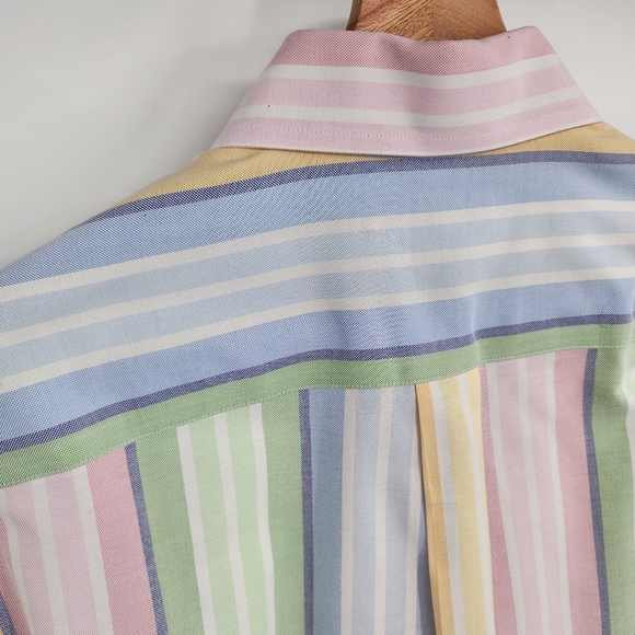 Brooks Brothers 346 Pastel Striped Button Down Shirt - Picture 4 of 9